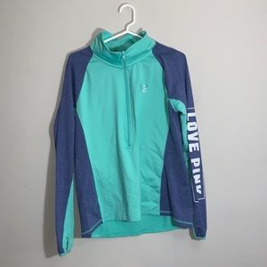 PINK Victoria’s Secret - Pullover Jacket - Mint Green / Blue - Size L